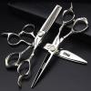 6/7/8-inch professional hairdressing set, stainless steel sharp scissors, easy to trim, suitable for hairdressers, hair salons, and families. (6 inch-3pc) view 2