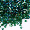 3000 Pieces SS12 3mm Flatback Rhinestones AB Clear Round Gems Crystals for Nail Art DIY Crafts Clothes Shoes Bags Transparent Dark Green AB view 1