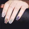 3000 Pieces SS12 3mm Flatback Rhinestones AB Clear Round Gems Crystals for Nail Art DIY Crafts Clothes Shoes Bags Transparent Dark Green AB view 2