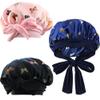 NAIHOD 3 Pieces Hair Bonnets for Women Satin, Butterfly Shower Cap, Soft Elastic Band Sleep Cap, Elastic Band Sleep Cap for Beauty and Hair Care view 1