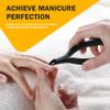 BEZOX Cuticle Trimmer for Salon-Worthy Nails - Professional Half Jaw (5 mm) Cuticle Clippers with Anti-slip Silicon Handle, Precision Cuticle Cutters Premium Manicure Tool - Dark view 2
