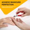 BEZOX Cuticle Clipper for Salon-Worthy Nails - Professional Half Jaw (5 mm) Cuticle Trimmers with Silicon Handle for Expert Manicures, Precision Cuticle Cutters Premium Cuticle Tool - Red view 2