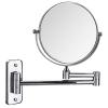 GATSUN Wall Mounted Makeup Mirror,6/8 Inch 3X Magnifying Shaving Mirror,Double-Sided Extendable Bathroom Mirror,Vanity Mirror Chrome Finished (Size : 8 inches) view 1