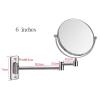 GATSUN Wall Mounted Makeup Mirror,6/8 Inch 3X Magnifying Shaving Mirror,Double-Sided Extendable Bathroom Mirror,Vanity Mirror Chrome Finished (Size : 8 inches) view 2
