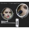 GATSUN Wall Mounted Makeup Mirror,6/8 Inch 3X Magnifying Shaving Mirror,Double-Sided Extendable Bathroom Mirror,Vanity Mirror Chrome Finished (Size : 8 inches) view 4