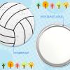 Taiyin 18 Pcs Ball Gifts for Girls Team Compact Mirror Accessories Ball Party Supplies Women Sport Round Pocket Portable Makeup Mirror 2.76 Inch (Volleyball) view 4