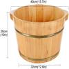 ENWIND Pedicure Foot Spa Wooden Foot Basin, Sturdy and Durable Natural Thick Wooden Sauna Foot TubSoak Massage Feet to Improve Sleep (Color : Binaural) view 2