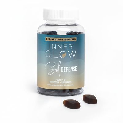 Inner Glow Sol Defense Gummies  Dermatologist & Plastic Surgeon-Formulated Skin Resilience Vitamin Supplement with Polypodium Leucotomos & Niacinamide, Passion Fruit Flavor, 60 Sugar-Free Gummies
