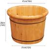 ENWIND Pedicure Foot Spa Pedicure Bowl Spa Massage Wooden Foot Tub,with Lid with Massager (Color : Round, Size : 26cm(10'')) view 2