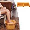 ENWIND Pedicure Foot Spa Pedicure Bowl Spa Massage Wooden Foot Tub,with Lid with Massager (Color : Round, Size : 26cm(10'')) view 3