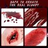 Halloween Fake Blood Washable, Realistic Effects Fake Blood for Scar Wound and Clothes,Easy Dry Flow Fake Blood for Eyes Drips Nose Bleeds, for Cosplay SFX Zombie Vampire Special Effects,Dark view 4