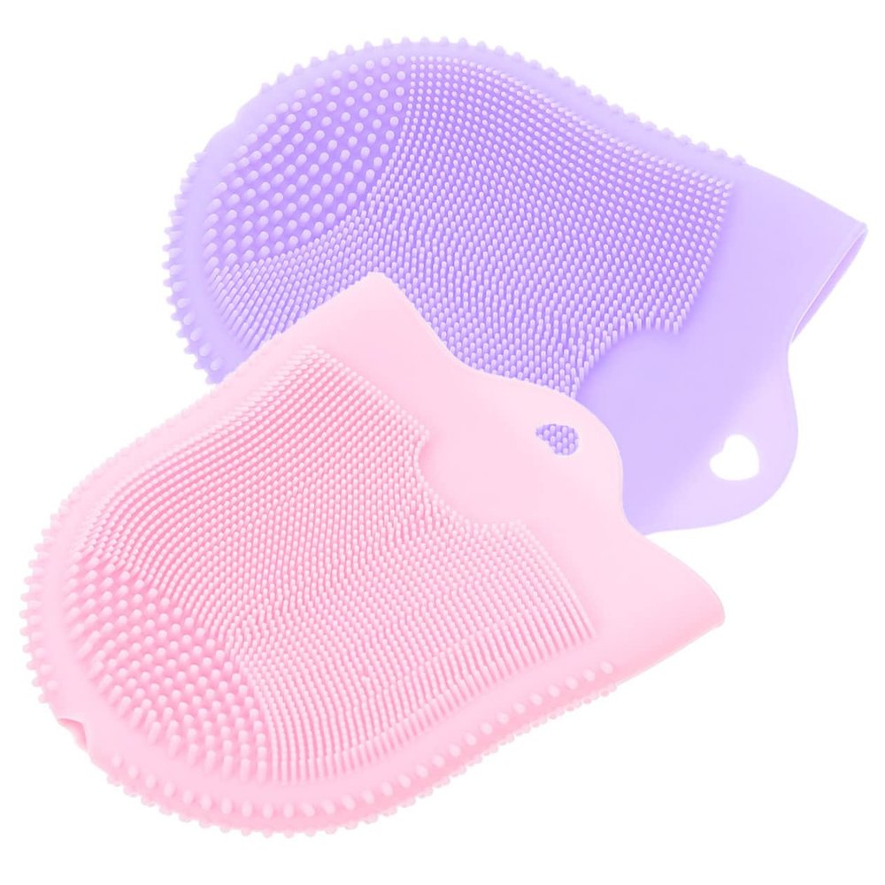 FOMIYES 2pcs Silicone Face Cleaning Brush Soft Exfoliators for and Makeup Removal for Daily Skincare Routine and Deep Pore Cleaning