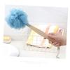 FOMIYES 4-Piece Wooden Bath Balls Set Long Handle Shower Back Scrubbers Bath Massager Flowers for Family view 3