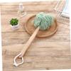FOMIYES 4-Piece Wooden Bath Balls Set Long Handle Shower Back Scrubbers Bath Massager Flowers for Family view 4