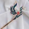 18cm Antique Cloisonne Hairpin Hanfu Headdress Blue Hair Accessories view 2