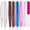 Nail File Buffer,8 Pcs Gel Nail File Set Professional Nail Buffer Set to File,Half-Moon,Shape,Smooth,Buffer and Shine Nails view 1