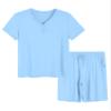 Latuza Women's Viscose Bermuda Shorts Pajama Set M Light Blue view 1