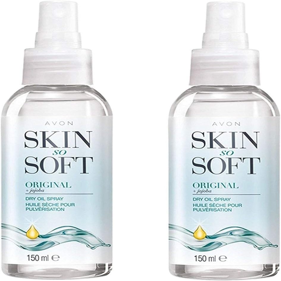 AVON SKIN SO SOFT Original Dry Oil Spray 5 fl.oz (Two Pack)