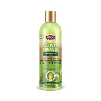 African Pride Olive Miracle 2 in 1 Shampoo & Conditioner 12oz