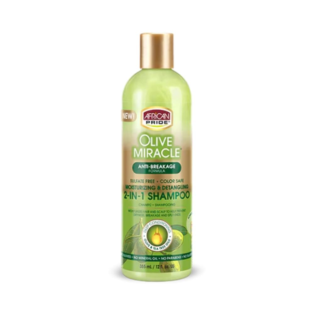 African Pride Olive Miracle 2 in 1 Shampoo & Conditioner 12oz