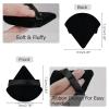 Flytianmy 9Pcs Triangle Powder Puffs, Face Makeup Puff for Body Loose Powder Beauty Makeup Tool Black,Nude,Pink view 2