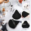 Flytianmy 9Pcs Triangle Powder Puffs, Face Makeup Puff for Body Loose Powder Beauty Makeup Tool Black,Nude,Pink view 3