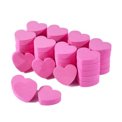 50 Pieces Nail File Creative Heart Shaped Double Sided Nailfile Strip Mini Buffer Block File for Polishing Fingernails Toenails (A- Heart Shape 50Pcs)