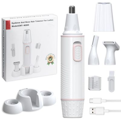 Antomoness Electric Eyebrow Trimmer for Women Hair Remover for Eyebrow Nose Face and Body Hair Removal with LED Light and Lithium-Powered Rechargeable Painless