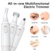 Antomoness Electric Eyebrow Trimmer for Women Hair Remover for Eyebrow Nose Face and Body Hair Removal with LED Light and Lithium-Powered Rechargeable Painless view 2