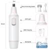 Antomoness Electric Eyebrow Trimmer for Women Hair Remover for Eyebrow Nose Face and Body Hair Removal with LED Light and Lithium-Powered Rechargeable Painless view 4