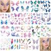 18 Sheets Glitter Temporary Tattoos for Women, Rosymormor Fairy Butterfly Flower Fake Tattoos for Party Favors, Face Glitter Stickers Makeup Rave Accessories Festival Essentials Halloween Christmas view 1
