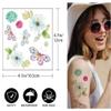 18 Sheets Glitter Temporary Tattoos for Women, Rosymormor Fairy Butterfly Flower Fake Tattoos for Party Favors, Face Glitter Stickers Makeup Rave Accessories Festival Essentials Halloween Christmas view 2
