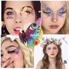 18 Sheets Glitter Temporary Tattoos for Women, Rosymormor Fairy Butterfly Flower Fake Tattoos for Party Favors, Face Glitter Stickers Makeup Rave Accessories Festival Essentials Halloween Christmas view 4