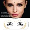 1Sheet Freckles Face Metallic Tattoo Sticker - Eye Gold Glitter Temporary Water Transfer Tattoo Professional Make Up Dancer Halloween Parties view 2