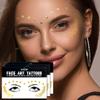 3Sheets Freckles Face Metallic Tattoo Sticker - Eye Gold Glitter Temporary Water Transfer Tattoo Professional Make Up Dancer Costume Halloween Parties for Women and Girls view 1
