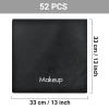 52 Pcs Black Makeup Washcloths - 13x13 Inch Microfiber Makeup Remover Towels - Reusable Soft Absorbent Face Cloth - Facial Cleansing Remover Washcloths for Women Skin Cleaning view 2