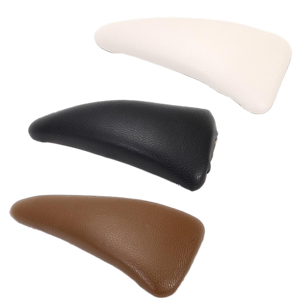 3 Pieces PU-leather Snap Hair Clips Classic BB Hair Clips Hairpin Pure Color Hair Clips Triangle Snap Hair Clips Hair Accessories for Women Ladies, Coffee, Black, White