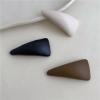 3 Pieces PU-leather Snap Hair Clips Classic BB Hair Clips Hairpin Pure Color Hair Clips Triangle Snap Hair Clips Hair Accessories for Women Ladies, Coffee, Black, White view 2