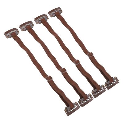 4PCS Face Lifting Band with Hairclip, Reusable Hairpin Lifting Bands Invisible Facelift Patch Straps, Adjustable Elastic Band (Brown)