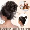 Wodelanle Claw Clip Messy Bun Hair Piece for Women - Wavy Curly Chignon, Ponytail Hairpieces, Tousled Updo Extensions, Scrunchie for Daily Use - Dark Brown Mix Light Auburn view 4