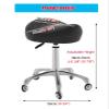 NUNETH Ergonomic Saddle Stool Dental Saddle Chair, Heavy-Duty Hydraulic Rolling Stool Chair with Wheels, Adjustable Stool for Clinic Studio Tattoo (Color : Black) view 2