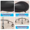 NUNETH Ergonomic Saddle Stool Dental Saddle Chair, Heavy-Duty Hydraulic Rolling Stool Chair with Wheels, Adjustable Stool for Clinic Studio Tattoo (Color : Black) view 3