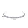 14K Gold Flower and Leaf Crystal Headpiece,Round Cut Gemstone Headband,Stunning Wedding Hair Accessories for Wedding (Round(14.1 * 0.9cm)) view 2