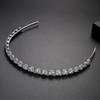 14K Gold Flower and Leaf Crystal Headpiece,Round Cut Gemstone Headband,Stunning Wedding Hair Accessories for Wedding (Round(14.1 * 0.9cm)) view 3