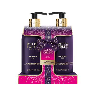 Baylis & Harding Gift Set for Women - Hand & Skincare Pack - Moonlight Fig & Pomegranate Indulgent