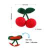 2Pcs Girls Hair Clips, Handmade Crochet Sweet Cherry Shape Hair Barrettes, Manual Knitted Cute HairPins Alligator Clip Hand-Woven Creative Hair Slide, Fashion Hair Accessories for Kids Teens Gifts view 2