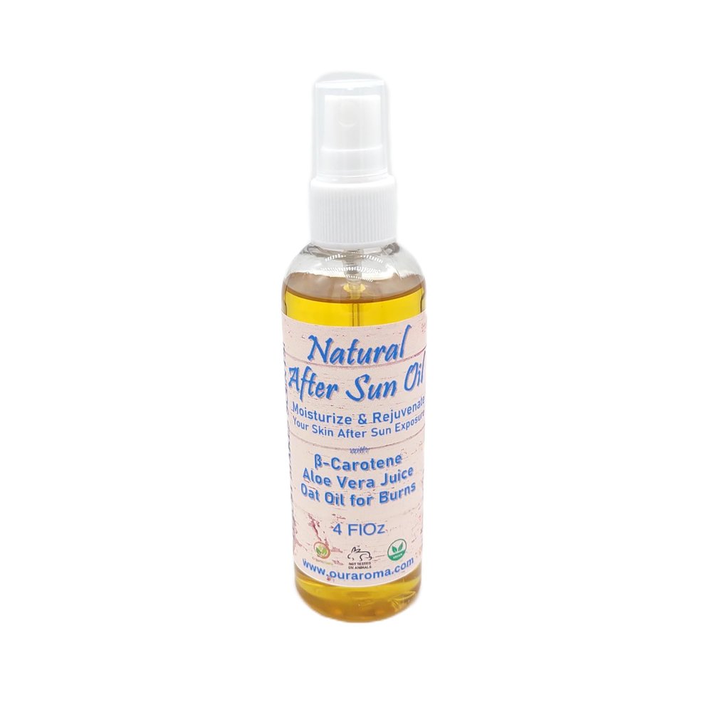 Our Aroma Anti-Aging Natural Moisturizing After Sun Oil with Aloe Vera Juice & Oat Oil - 4FlOz