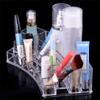 2 Acrylic Cosmetic Organizer Jewelry Makeup 19 Compartment Holder Vanity Storage Acrylic Container Lipstick Brush Stand Case Skincare Stationary Desk Dresser Display Beauty Products Divided Sections view 2