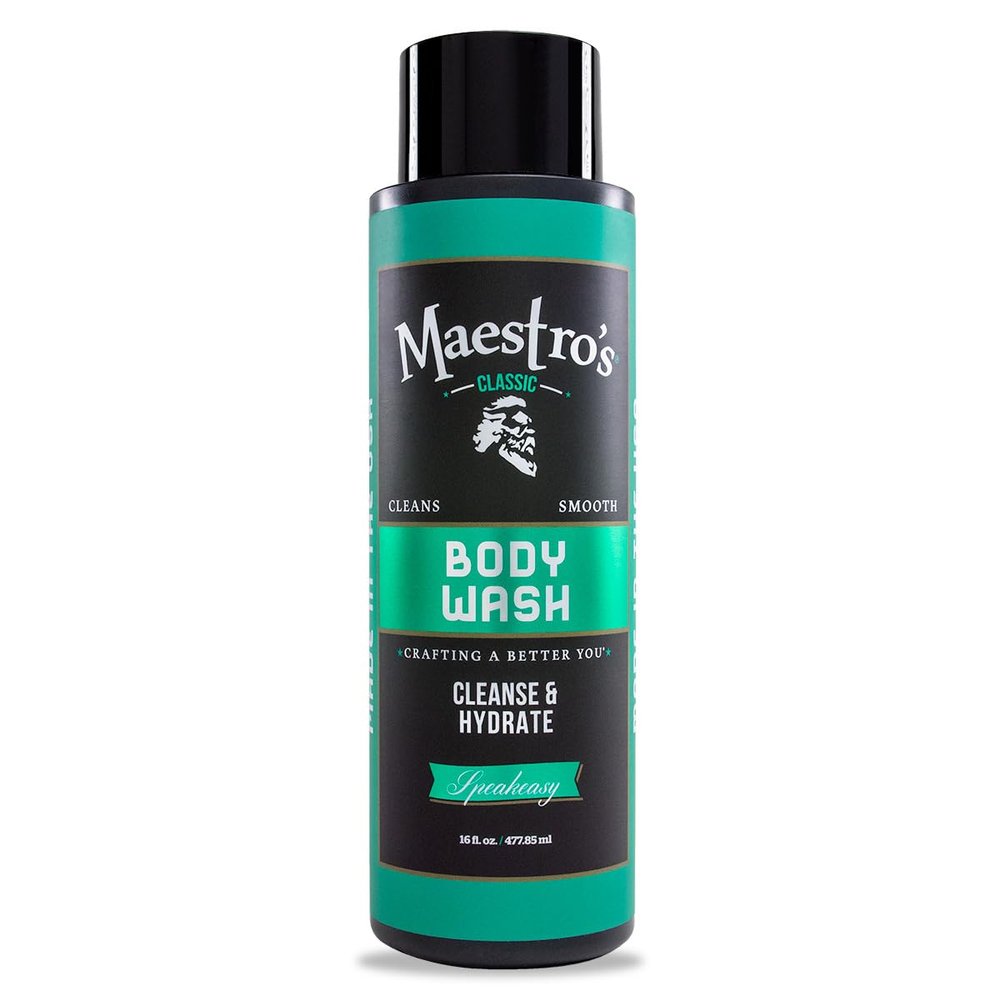 Maestro's Classic BATH WASH - Conditioning Bath Wash, Cleans and Hydrates, Speakeasy Blend, 16 Ounce