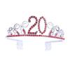 FRCOLOR Birthday Crystal Red Rhinestone Headband for Dance Parties and Celebrations Hair Accessory for Girls and Women view 1